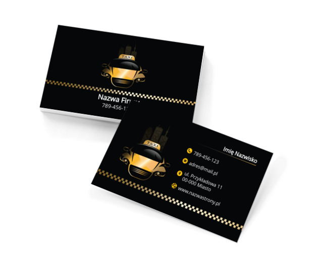 Podwózka o każdej porze, Transport, Taxi - Wizytówki Netprint szablony online