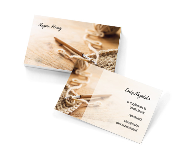 Wykonane ręcznie i z sercem, Usługi domowe, Handmade - Wizytówki Netprint szablony online