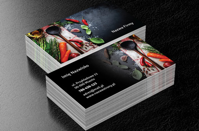 Smaczna zapowiedź na początek, Gastronomia, Restauracja - Wizytówki Netprint