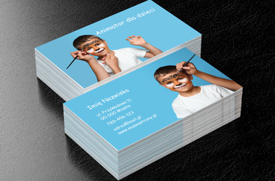 Sto pomysłów na zabawę, Rozrywka, Animator - Wizytówki Netprint