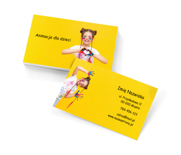 Zapowiedź radosnych harców, Rozrywka, Animator - Wizytówki Netprint szablony online