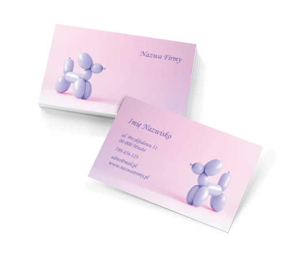 Godziny ciekawych zabaw, Rozrywka, Animator - Wizytówki Netprint szablony online