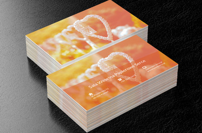 Papierowe serce, Rozrywka, Sala weselna - Wizytówki Netprint