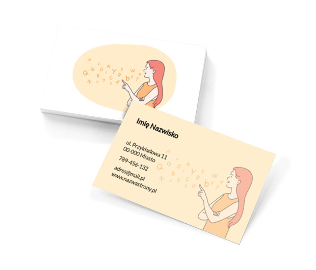 Taką grafikę każdy zapamięta, Edukacja, Logopeda - Wizytówki Netprint szablony online