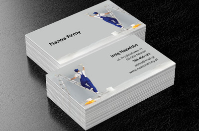 Profesjonalista podczas usługi, Budownictwo, Remont i Wykończenia - Wizytówki Netprint