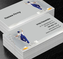 Profesjonalista podczas usługi, Budownictwo, Remont i Wykończenia - Wizytówki Netprint