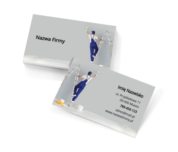 Profesjonalista podczas usługi, Budownictwo, Remont i Wykończenia - Wizytówki Netprint szablony online