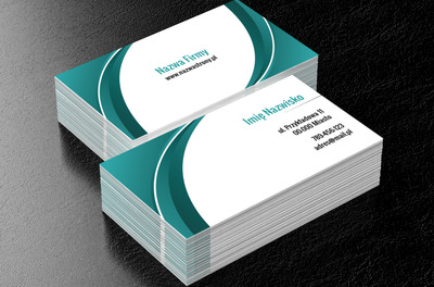 Turkusowa odsłona elegancji, Motywy, Uniwersalne - Wizytówki Netprint