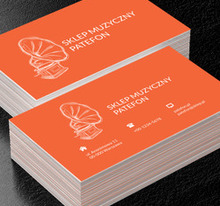 Kontury patefonu, Rozrywka, Sklep muzyczny - Wizytówki Netprint