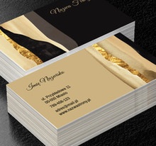 Spotkanie beżu i czerni z nutką złota, Motywy, Tła i tekstury - Wizytówki Netprint