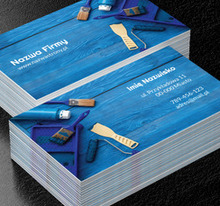 Niebieski zestaw malarza, Budownictwo, Remont i Wykończenia - Wizytówki Netprint