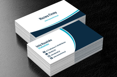 Prosta elegancja turkusowej fali, Motywy, Uniwersalne - Wizytówki Netprint