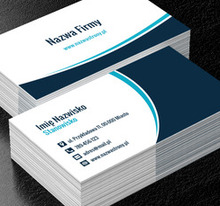 Prosta elegancja turkusowej fali, Motywy, Uniwersalne - Wizytówki Netprint