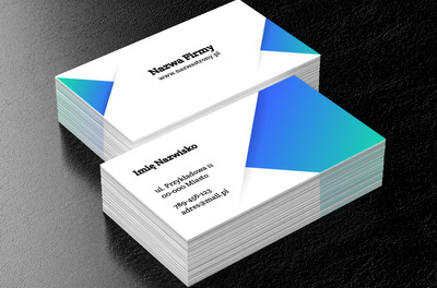 Minimalizm w turkusowym gradiencie, Motywy, Abstrakcja - Wizytówki Netprint