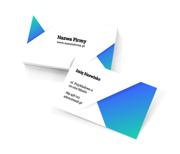 Minimalizm w turkusowym gradiencie, Motywy, Abstrakcja - Wizytówki Netprint szablony online