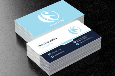 Profesjonalizm w odsłonie błękitu, Medycyna, Fizjoterapia - Wizytówki Netprint