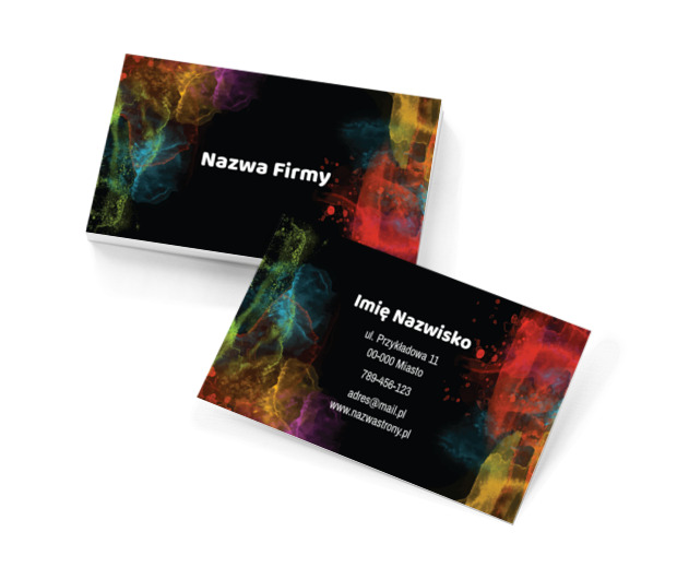 Artystyczny nieład w mroku, Motywy, Abstrakcja - Wizytówki Netprint szablony online