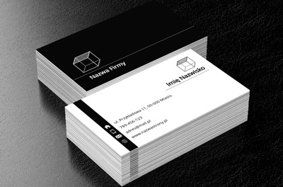 Minimalistyczny układ z kontrastem, Budownictwo, Architektura - Wizytówki Netprint