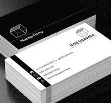 Minimalistyczny układ z kontrastem, Budownictwo, Architektura - Wizytówki Netprint