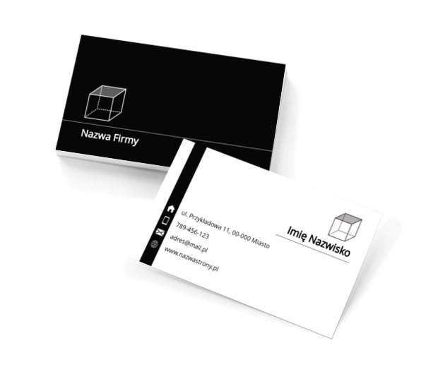 Minimalistyczny układ z kontrastem, Budownictwo, Architektura - Wizytówki Netprint szablony online
