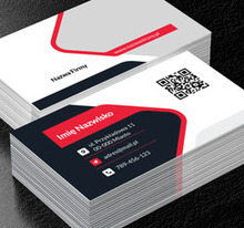 Nowoczesny układ z czerwonym akcentem, Motywy, Klasyczne - Wizytówki Netprint