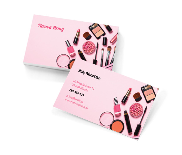 Tutaj rządzi róż, Zdrowie i uroda, Wizaż - Wizytówki Netprint szablony online