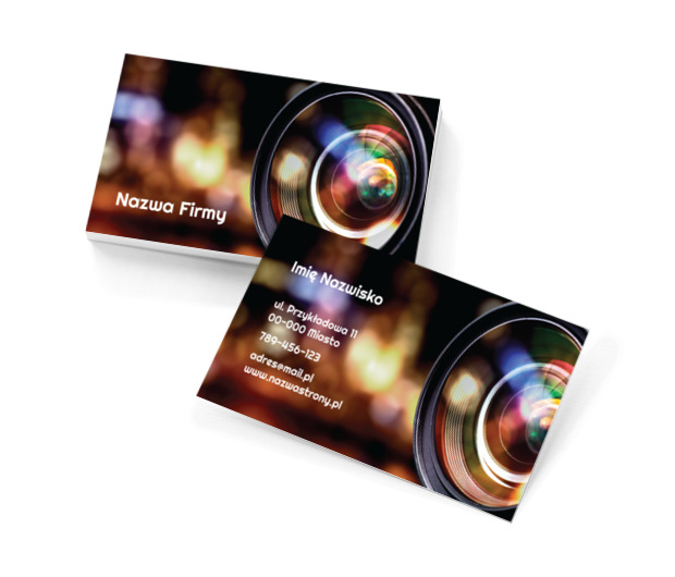 Kolorowe refleksy w obiektywie aparatu, Fotografia, Usługi fotograficzne - Wizytówki Netprint szablony online