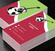 Czarno-biała gitara, Rozrywka, Sklep muzyczny - Wizytówki Netprint