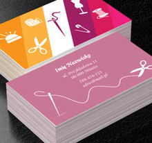 Wszystkie atrybuty krawcowej, Usługi domowe, Usługi krawieckie - Wizytówki Netprint