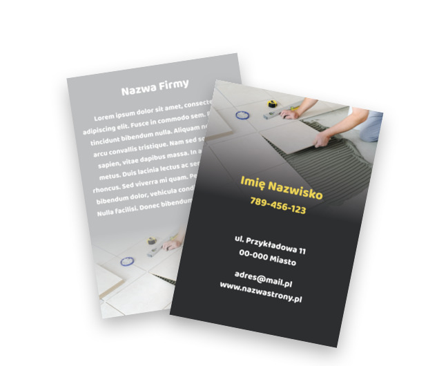 Solidna robota zaczyna się od dobrego wrażenia, Budownictwo, Remont Wykończenia - Ulotki Netprint szablony online