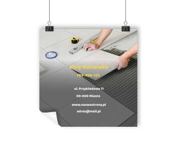 Fachowa robota widoczna z daleka, Budownictwo, Remont i Wykończenia - Plakaty Wielkoformatowe Netprint szablony online