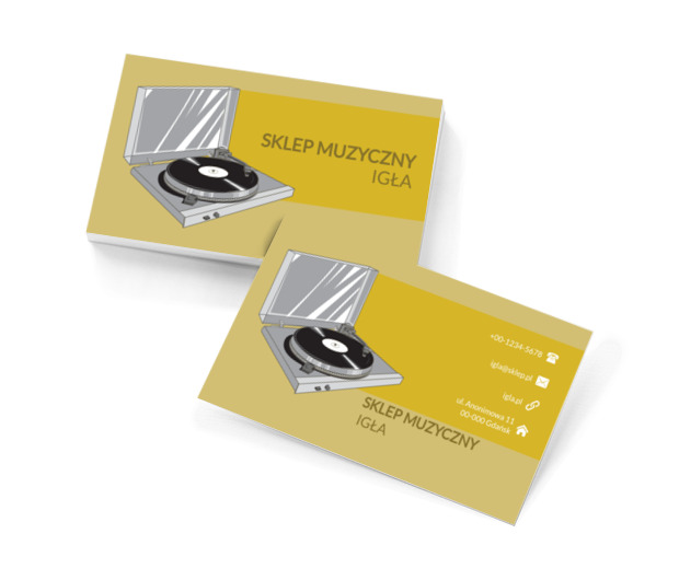 Winyl w adapterze, Rozrywka, Sklep muzyczny - Wizytówki Netprint szablony online