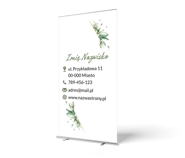 Elegancja w naturalnym wydaniu, Motywy, Roślinne - Roll-up Netprint szablony online