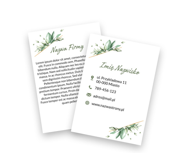 Delikatna forma, mocny przekaz, Motywy, Roślinne - Ulotki Netprint szablony online