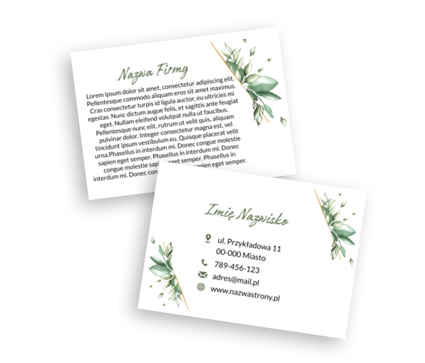  Spokój i profesjonalizm w poziomym układzie, Motywy, Roślinne - Ulotki Netprint szablony online