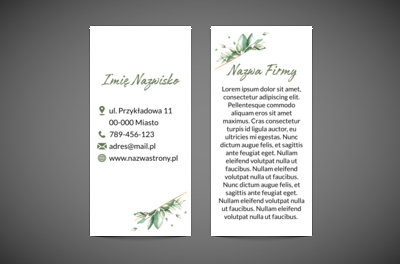 Smukła forma, subtelna obecność, Motywy, Roślinne - Ulotki Netprint