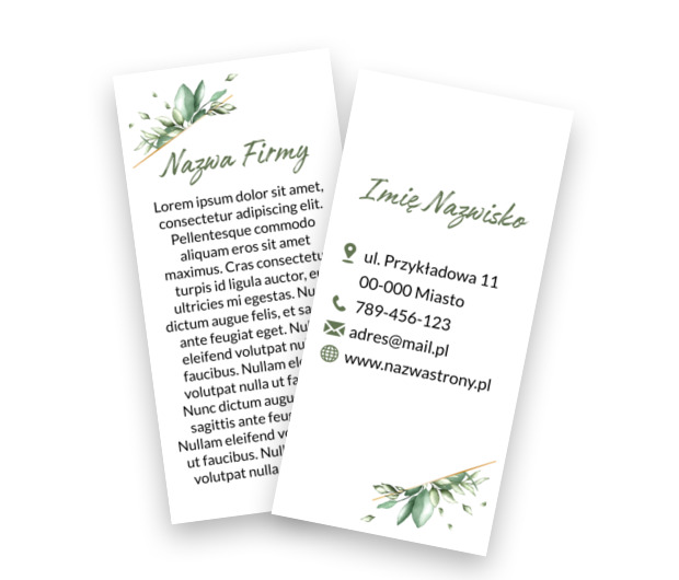 Smukła forma, subtelna obecność, Motywy, Roślinne - Ulotki Netprint szablony online