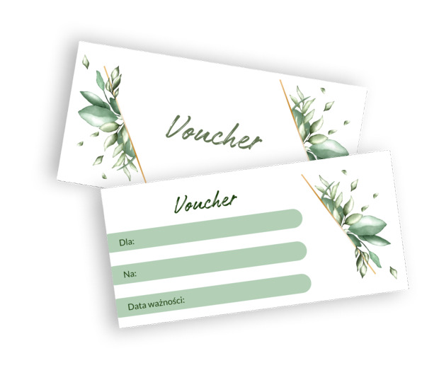 Prezent, który cieszy już od pierwszego spojrzenia, Motywy, Roślinne - Vouchery Netprint szablony online