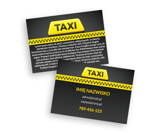 Gdy liczy się szybki kontakt i rozpoznawalność, Transport, Taxi - Ulotki Netprint szablony online