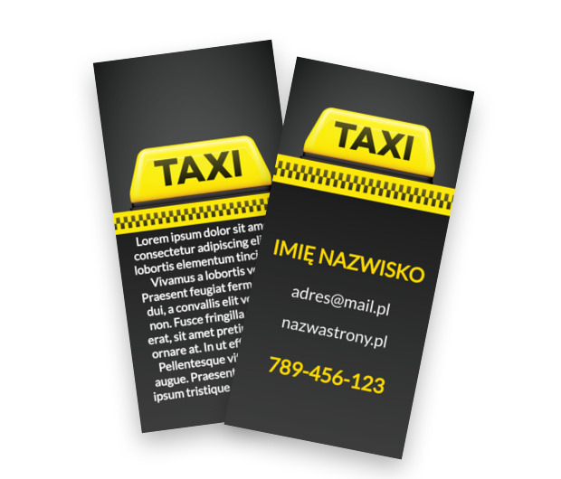 Mały format, duża siła przekazu, Transport, Taxi - Ulotki Netprint szablony online