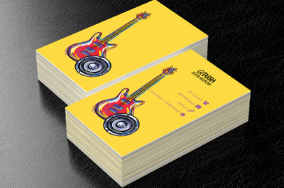 Kolorowa gitara, Rozrywka, Zespół muzyczny - Wizytówki Netprint