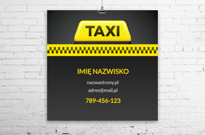Zaufanie na żółtym tle, Transport, Taxi - Plakaty Wielkoformatowe Netprint