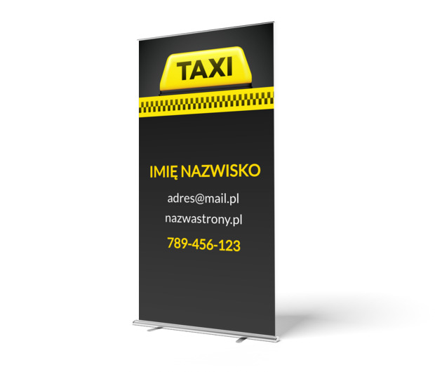 Na postoju i w ruchu zawsze widoczny, Transport, Taxi - Roll-up Netprint szablony online