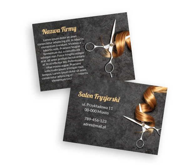 Elegancja, którą widać już na papierze, Zdrowie i Uroda, Salon Fryzjerski - Ulotki Netprint szablony online