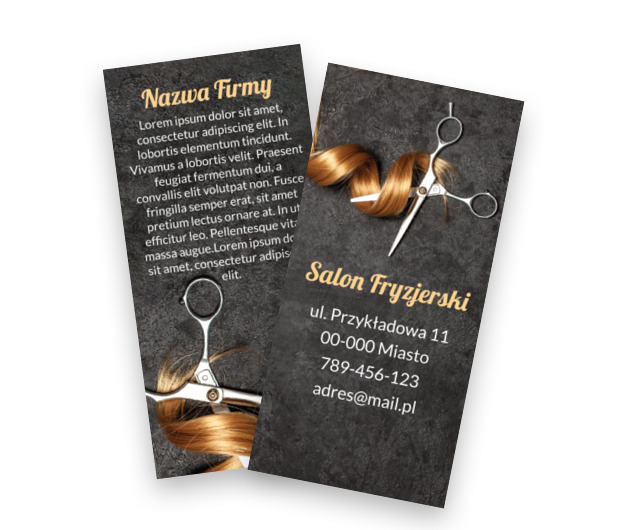 Pierwsze cięcie zaczyna się od spojrzenia, Zdrowie i Uroda, Salon Fryzjerski - Ulotki Netprint szablony online