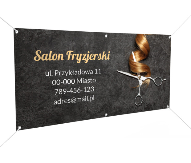 Fryzjerska jakość widoczna z daleka, Zdrowie i uroda, Salon fryzjerski - Banery Netprint szablony online