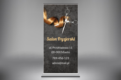 Profesjonalizm, który widać z daleka, Zdrowie i uroda, Salon fryzjerski - Roll-up Netprint