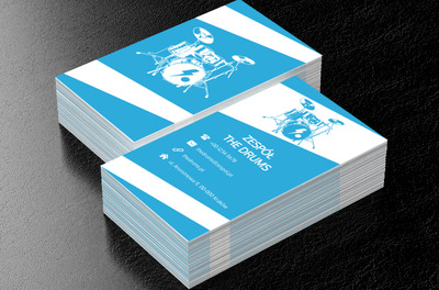 Niebieska perkusja, Rozrywka, Zespół muzyczny - Wizytówki Netprint