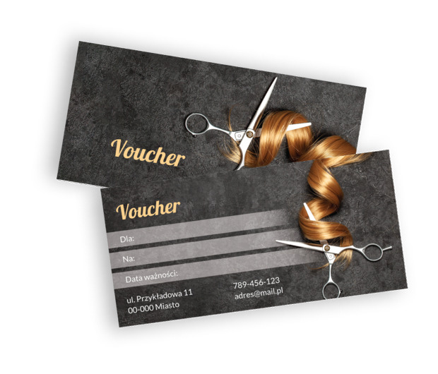 Prezent z klasą i perfekcyjnym cięciem, Zdrowie i uroda, Salon fryzjerski - Vouchery Netprint szablony online