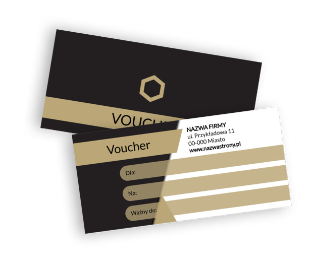 Minimalizm i prestiż w komunikacji wizualnej, Motywy, Uniwersalne - Vouchery Netprint szablony online